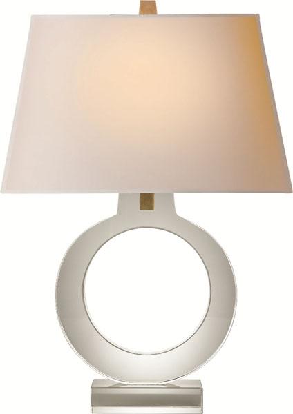 Visual Comfort Ring Form Large Table Lamp with Natural Paper Shade
