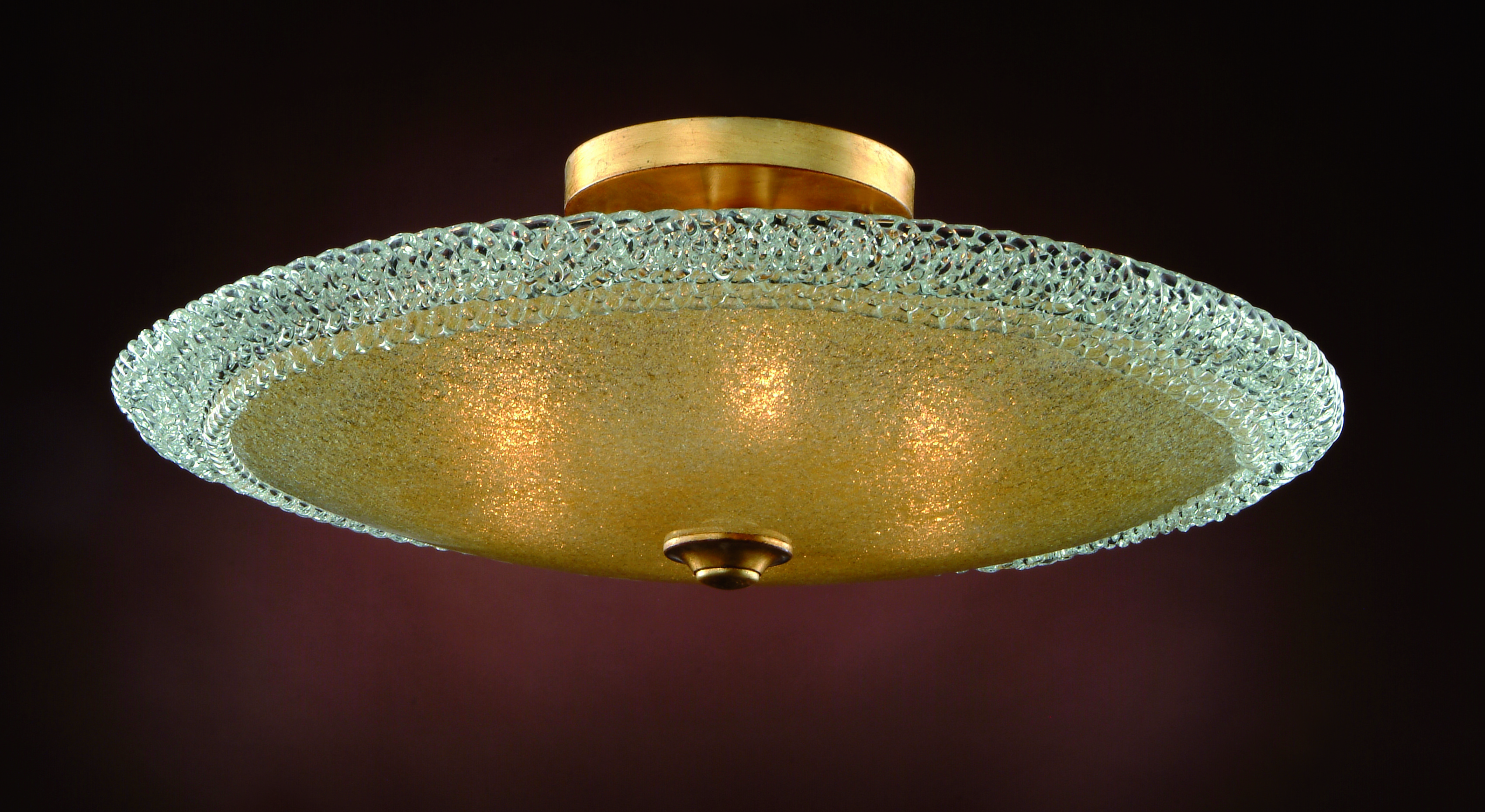 With Venetian Glass Flush Mount