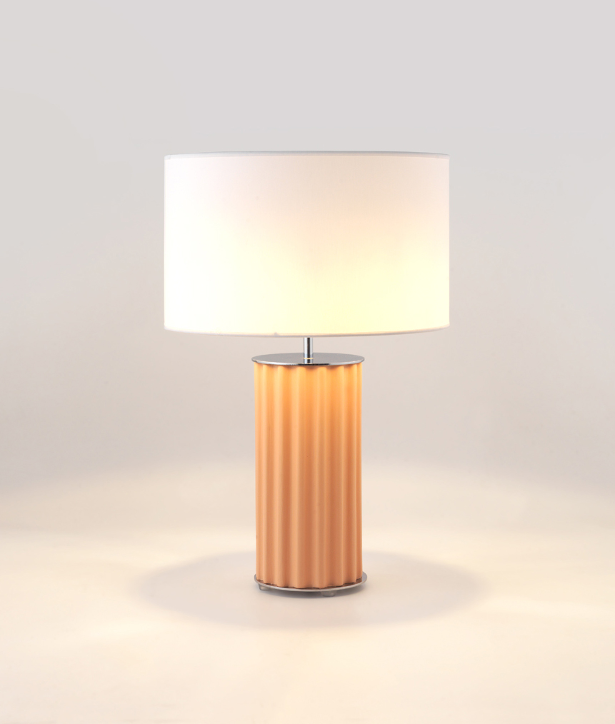 peach table lamp